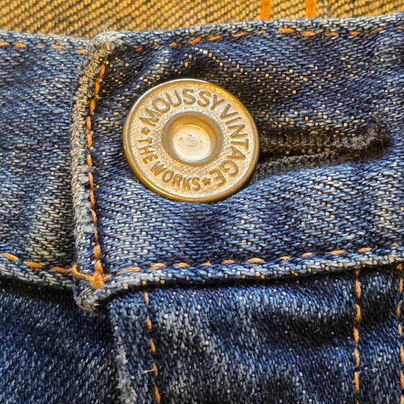 Moussy Vintage Jeans Womens 25 Blue Glendale Skinny Cropped Distressed Grunge - Picture 5 of 14